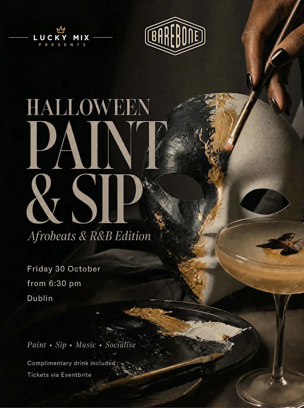 Halloween Mask Paint & Sip | Afrobeats + R&B