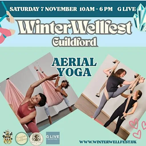 Aerial Yoga at Winter Wellfest at G Live