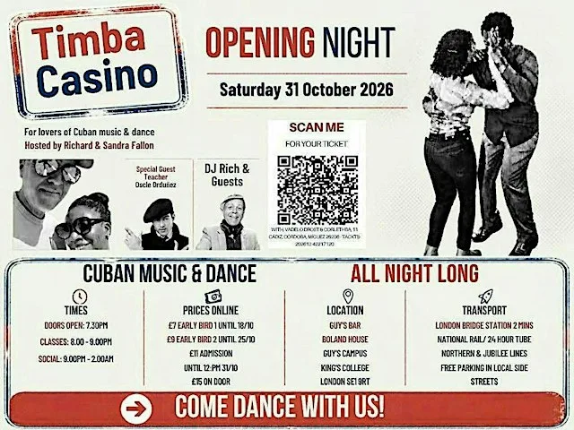 TIMBA Y CASINO Opening Night 31/10/26