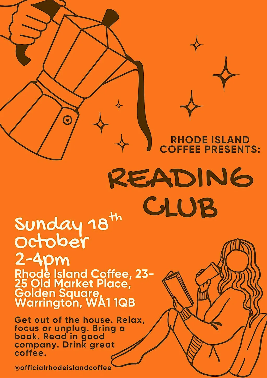 Warrington Reading Club at Rhode Island Coffee