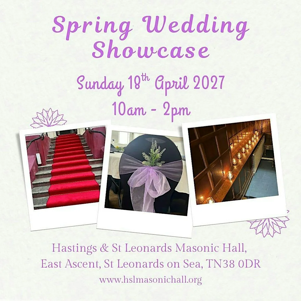 Spring Wedding Showcase at The Masonic Hall St Leonards