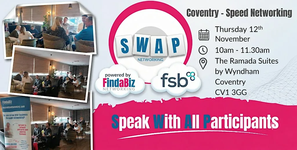 FindaBiz & FSB SWAP (Speed) Networking – Coventry