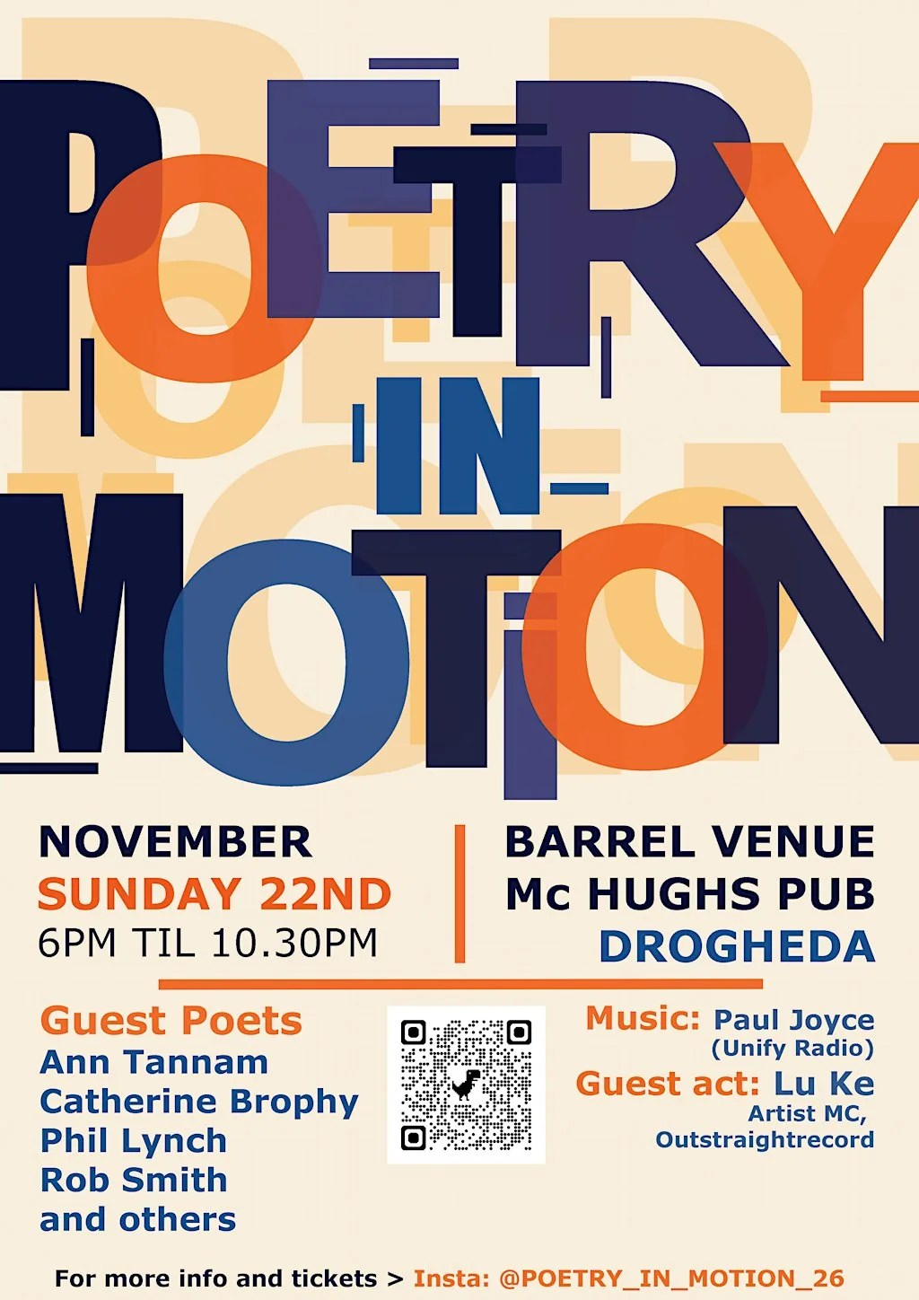 Poetry In Motion at Mc hughs pub