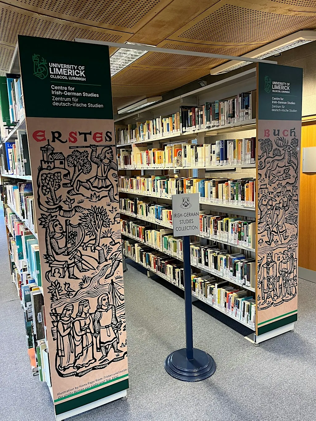 Guided tour of the Irish-German book collection at Glucksman Library, University of Limerick