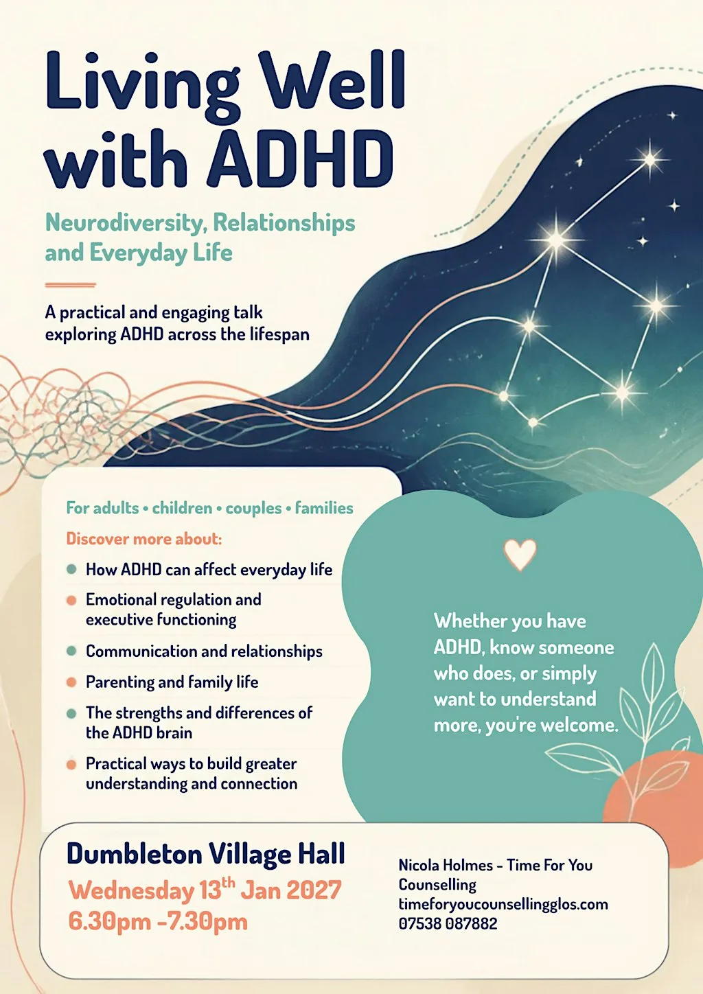 Living Well with ADHD - Dumbleton Village Hall