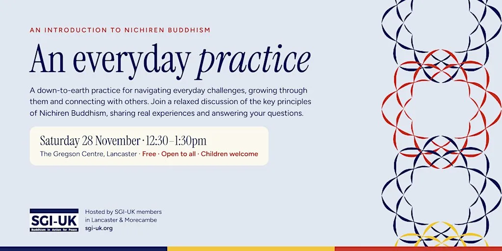 An Introduction to Nichiren Buddhism with the SGI-UK at The Gregson Centre