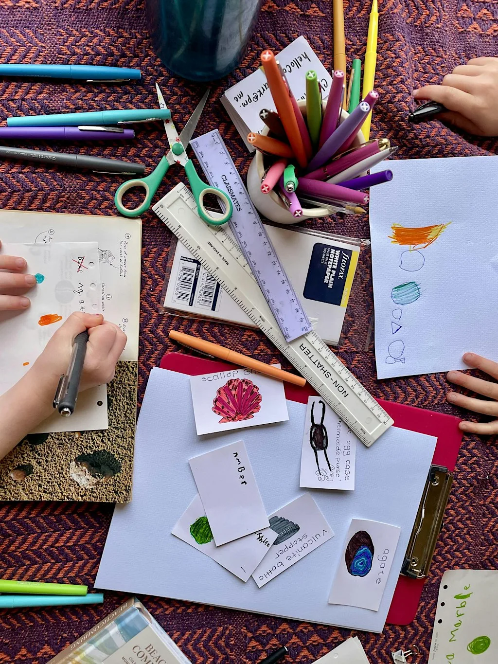 Coast Lark Kids beach crafting club session at Surfs Up