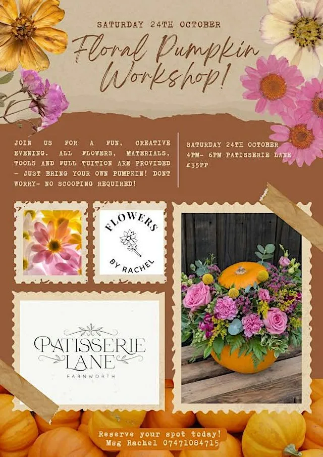 Pumpkin flower workshop at Patisserie Lane