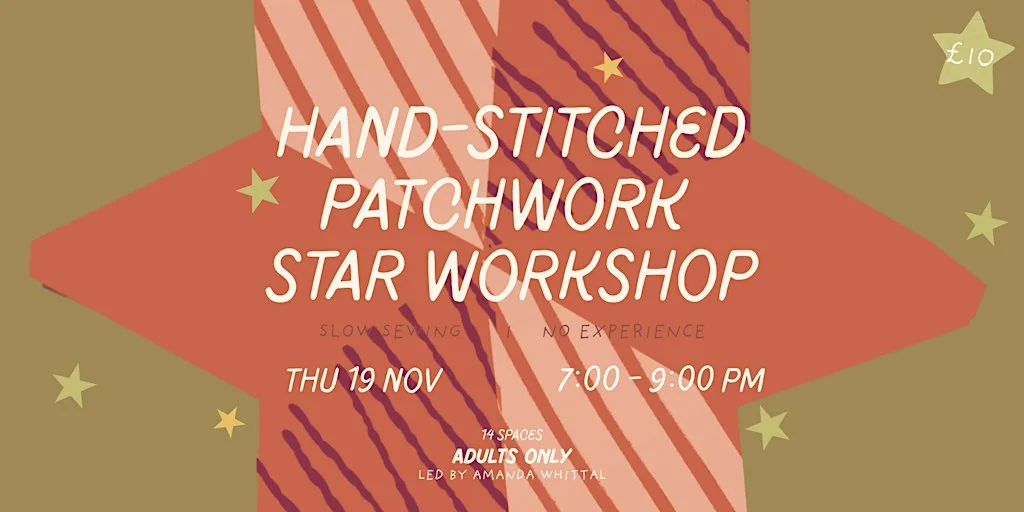 Hand-Stitched Christmas Stars Workshop at The Glasshouse Studio