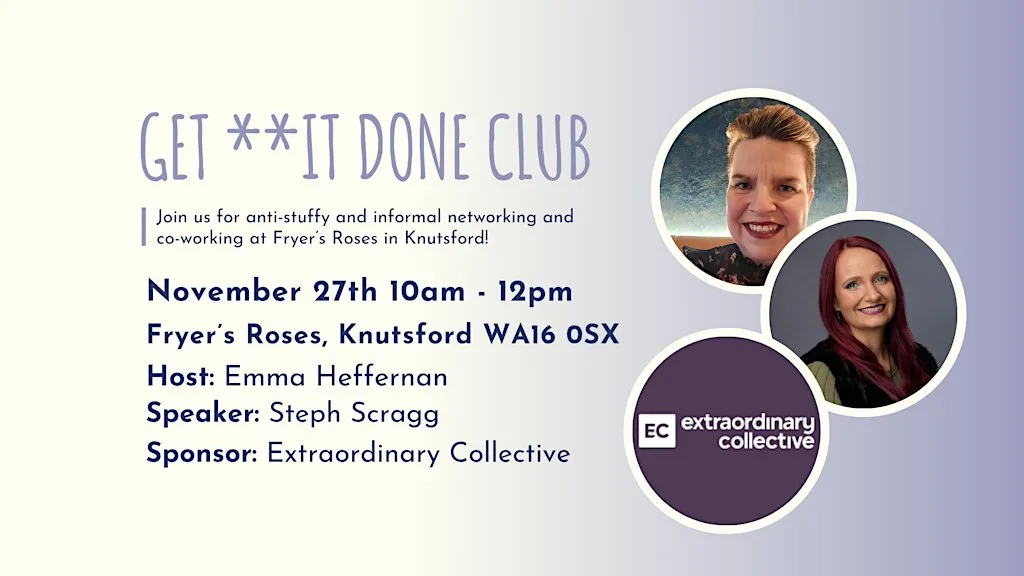 GET **IT DONE CLUB Knutsford November at Fryer's Rose Nursery & Garden Centre