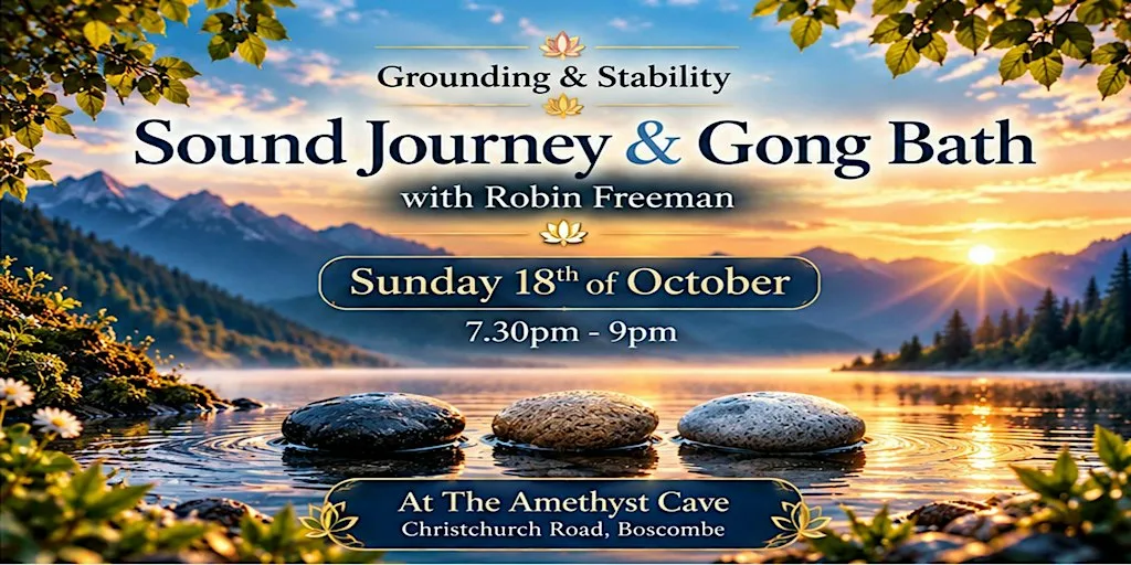 Grounding & Stability Candlelight Sound Journey & Gong Bath - Boscombe at The Amethyst Cave