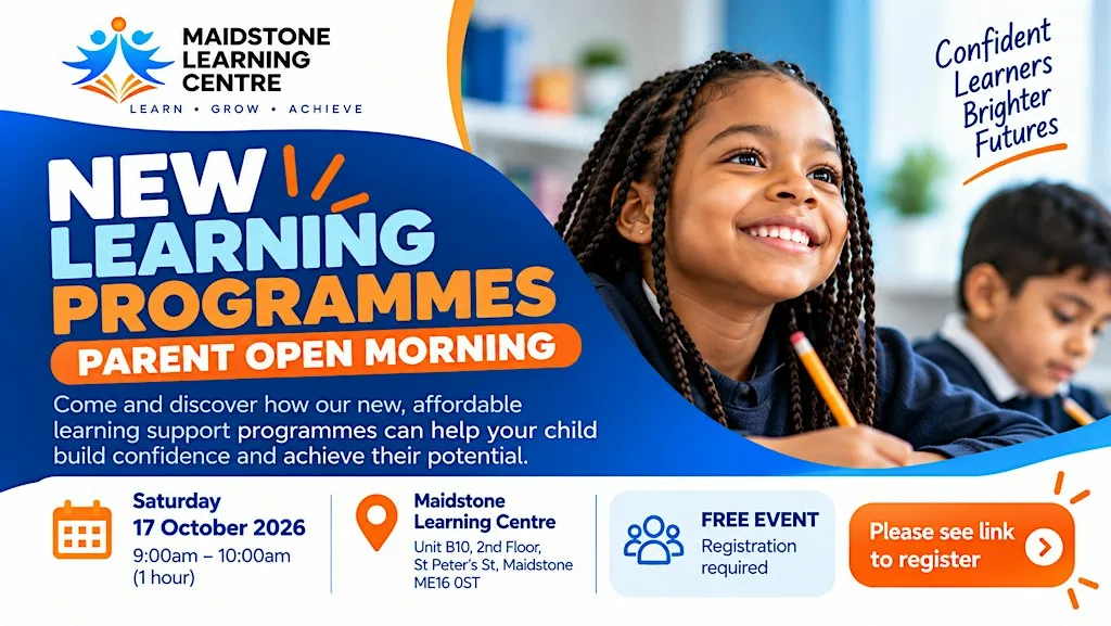 Discover Our New Learning Programmes – Parent Open Morning at Maidstone Learning Centre