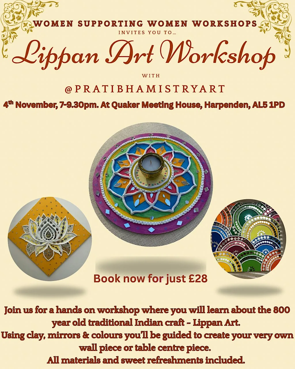 Lippan Art Workshop - Harpenden, Hertfordshire at Quaker Meeting House