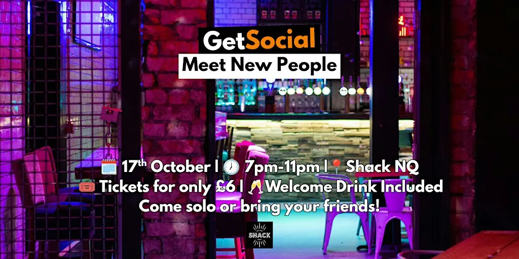 Manchester Social for Young Professionals (20s–40s) | Meet New People at Shack Manchester