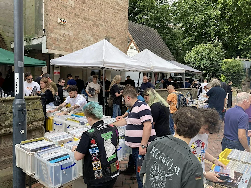 The Derby Record Fair. Sunday, 31.10.26. 9am-1pm. FREE entry. DN1 1NN. at St Peter's Church, Derby