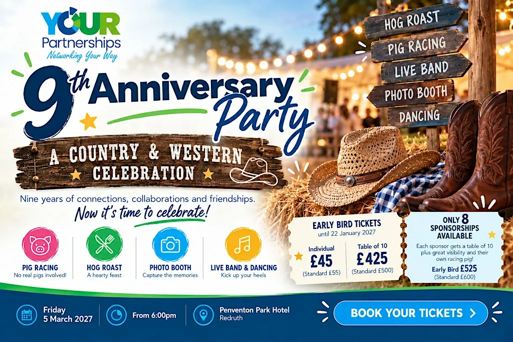 Your Partnerships' 9th Anniversary Party at Penventon Park Hotel