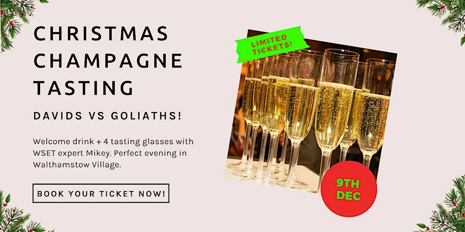 Champagne Tasting - 9 Dec - Macchina at hometipple Walthamstow E17