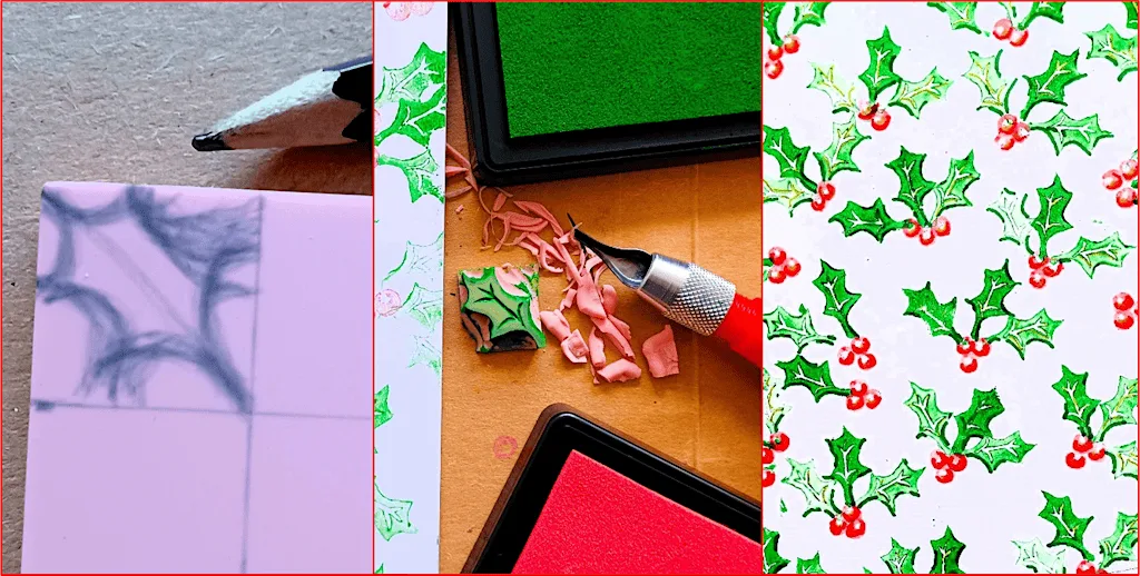 Stamp Carving, Card or Giftwrap Stamping Workshop - beginners welcome!