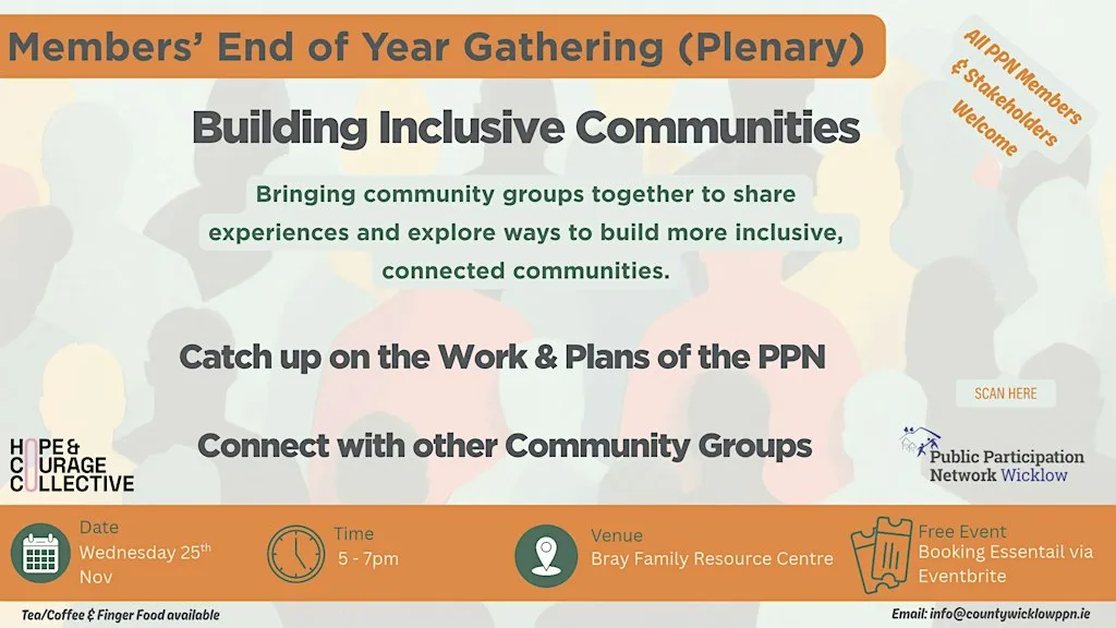 Wicklow PPN 2026 End of Year Members' Gathering (Plenary) at Little Bray Family Resource & Development Centre