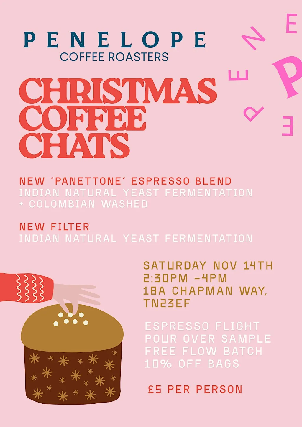 CHRISTMAS COFFEE CHATS at Penelope Coffee Ltd