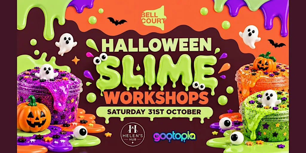 12:00–12:45 Halloween Slime Session at Bell Court