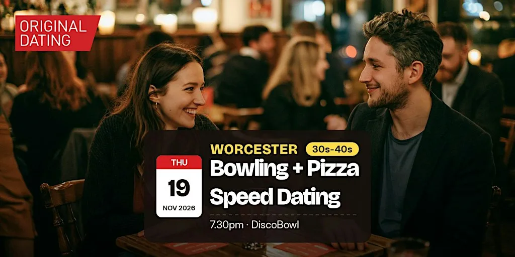 Bowling + Pizza Speed Dating in Worcester @ DiscoBowl | 30s-40s at DiscoBowl