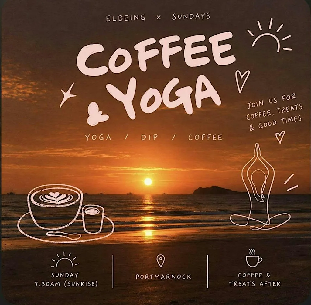 Sunrise yoga + coffee at Portmarnock Beach