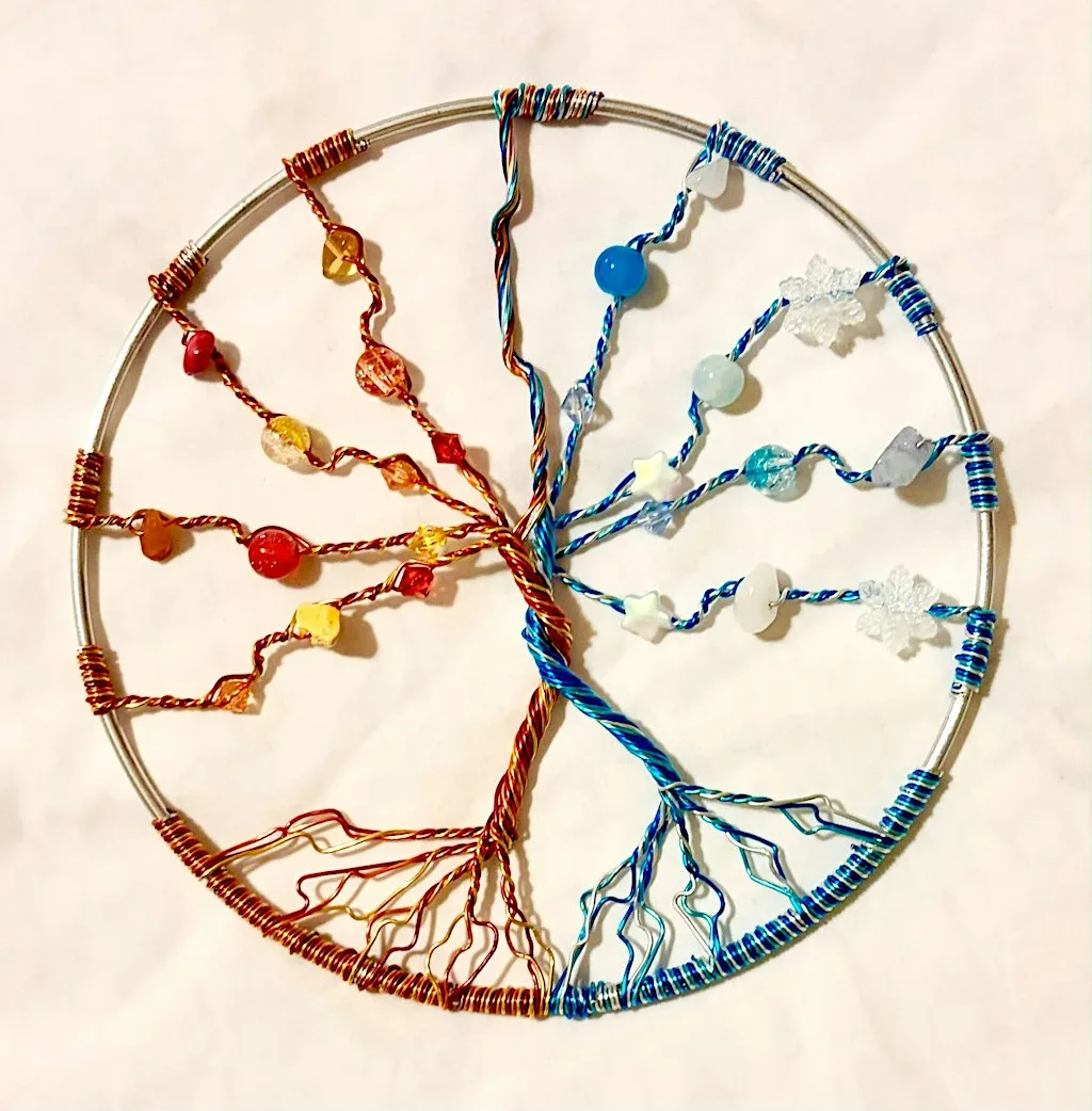 Fire and IceThemed Wire Tree of Life- Sedgefield at Sedgefield Parish Hall