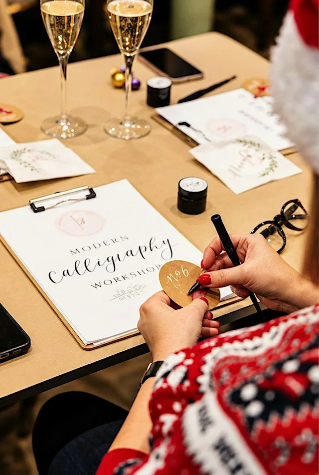 Festive Calligraphy Workshop at Fenwick Canterbury