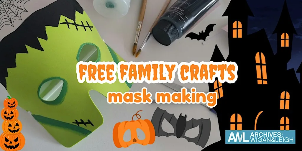 FREE Family Crafts – mask making! at Leigh Town Hall
