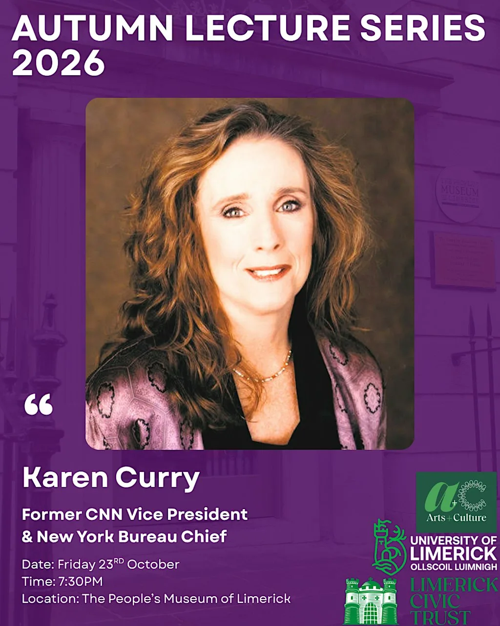 Karen Curry Limerick Civic Trust lecture at Peoples Museum of Limerick