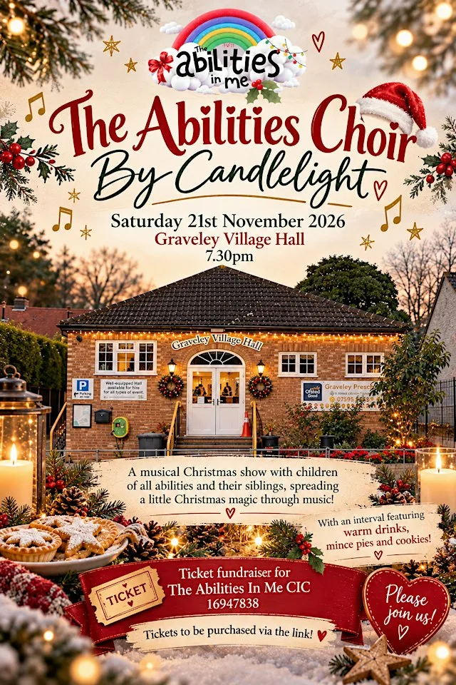 The Abilities Choir By Candlelight at Graveley Village Hall, High Street, Graveley SG4 7LB