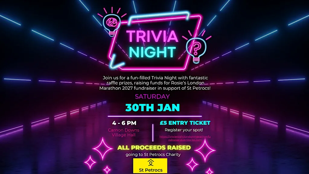 Trivia Night - London Marathon Fundraiser! at Carnon Downs Village Hall