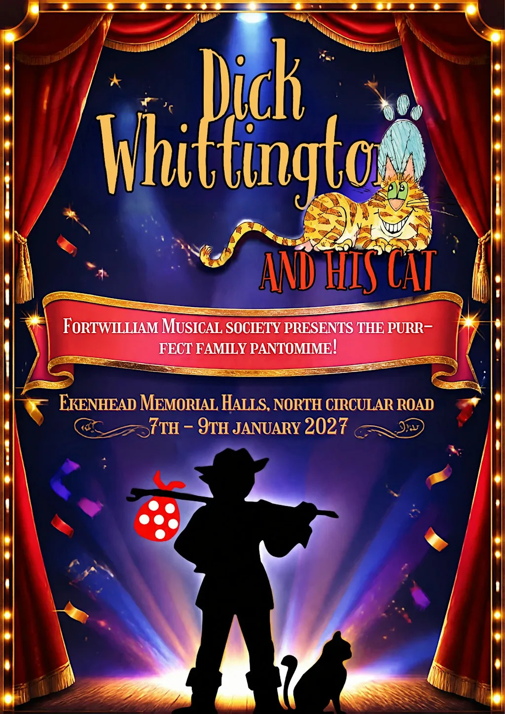 Dick Whittington and his cat!! at Ekenhead Hall