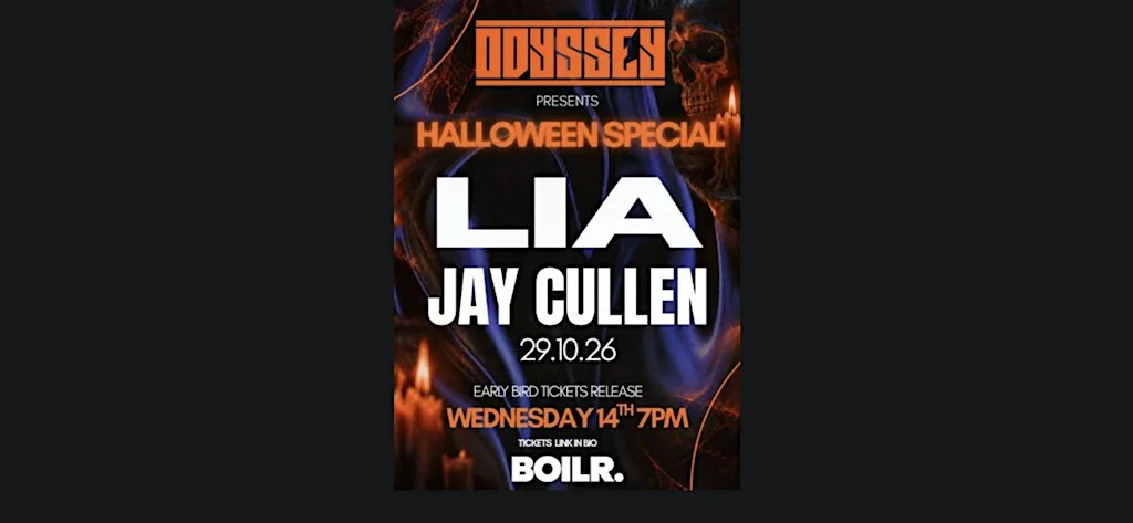 BOILR. Presents LIA and Jay Cullen at Odyssey