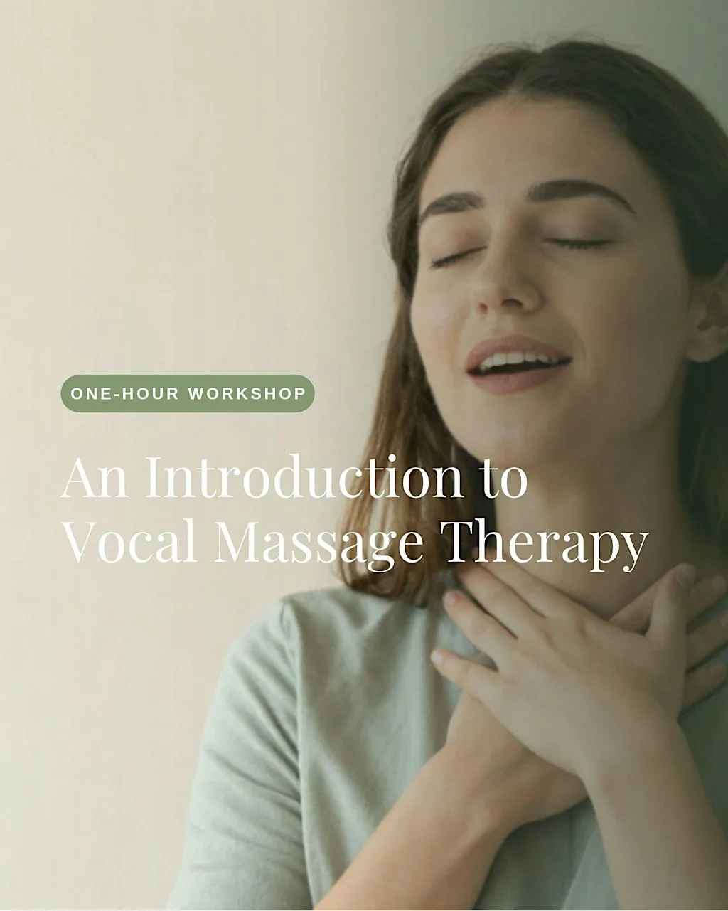 An Introduction to Vocal Massage Therapy (VMT) at Other Space Arts Windsor