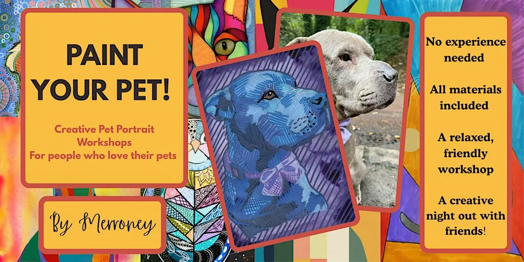 Paint Your Pet! – Colourful Abstract Pet Portrait Workshop at Whitley Bay Big Local