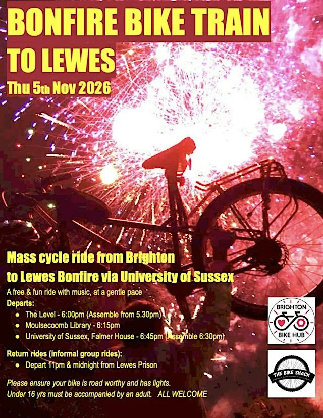 Bonfire Bike Train to Lewes 2026