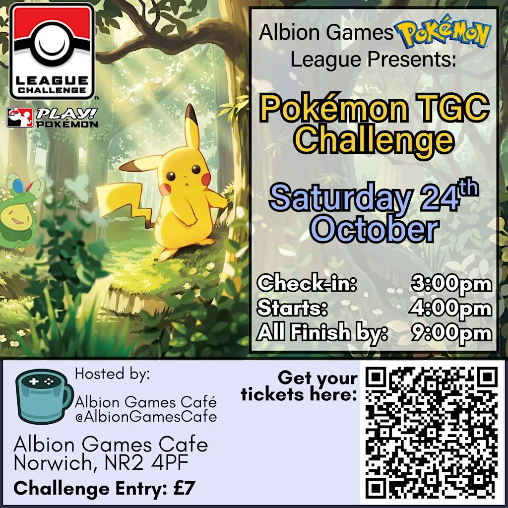 Pokémon TCG October Challenge @ Albion Games Café at Albion Games Café, Saint Benedicts Street, Norwich