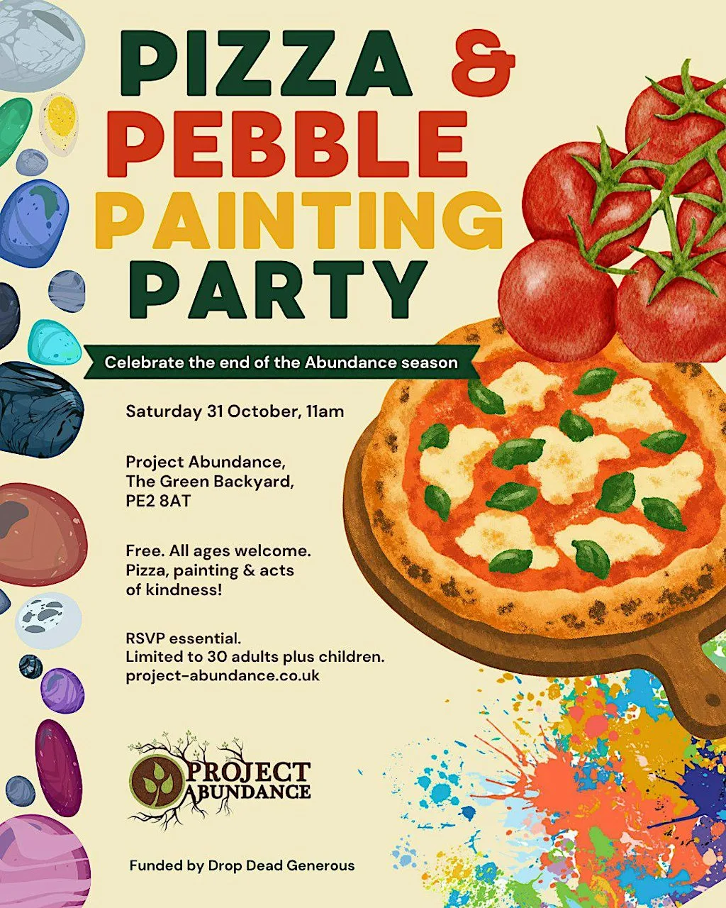 Pizza & Pebble Painting Party at Project Abundance UK