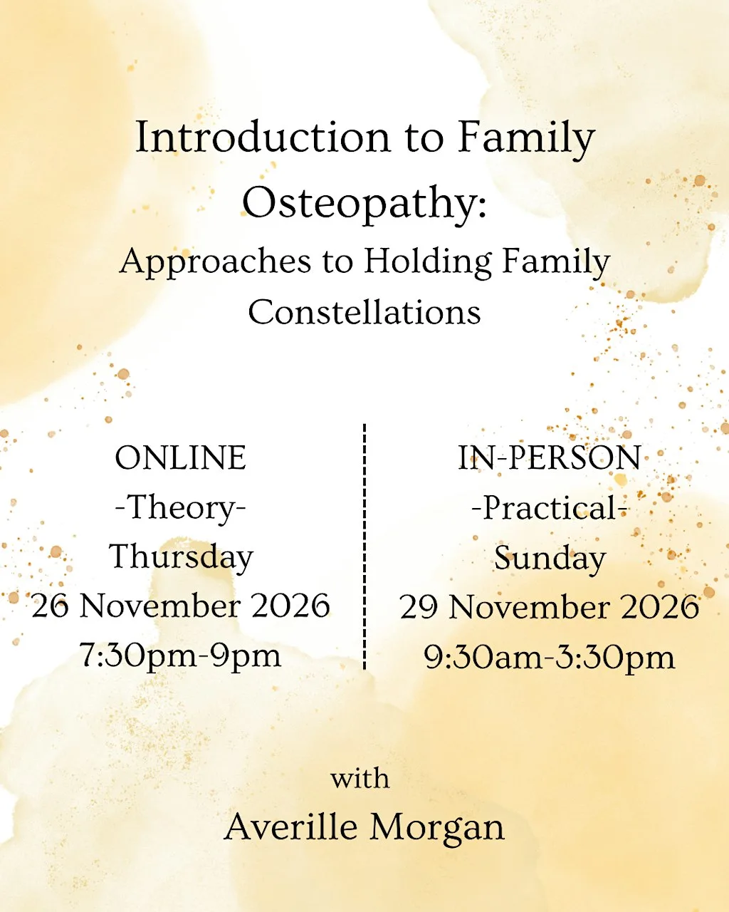 Introduction to Family Osteopathy: Approaches to holding family systems at European School of Osteopathy