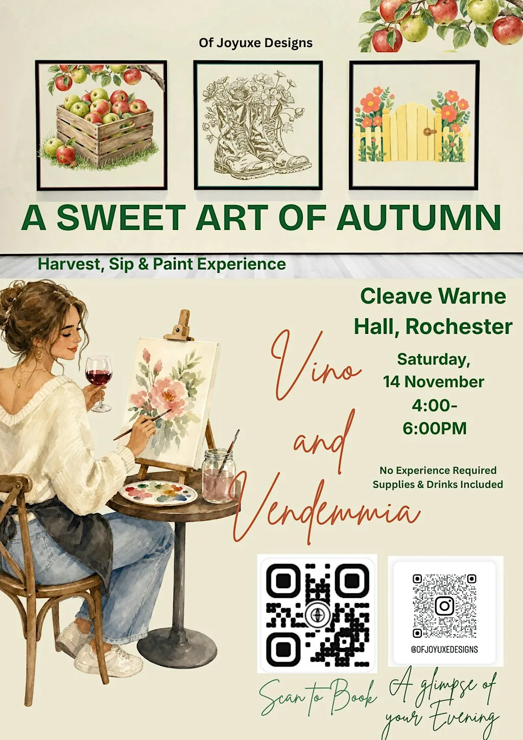 Sip & Paint (AUTUMN & CHRISTMAS) Events