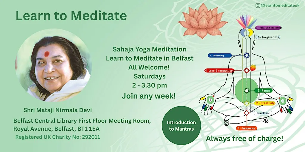 Learn to Meditate in Belfast - Free 10 Week Course - Intro to mantras at Belfast Central Library