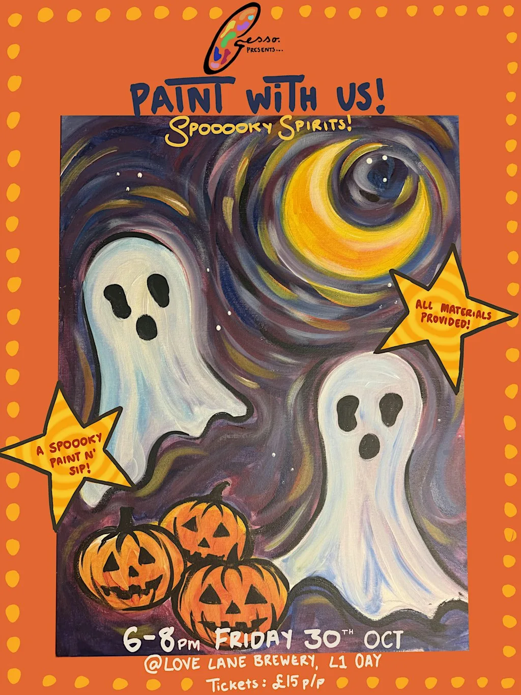 Paint With Us: Spoooky Spirits! at Love Lane Brewery, Bar and Kitchen