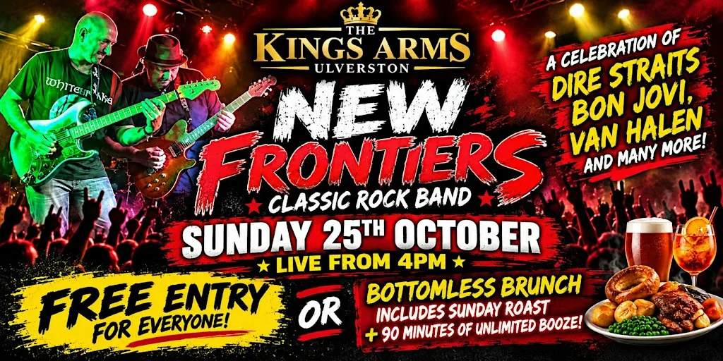 New Frontiers Classic Rock + Bottomless Brunch | Kings Arms Ulverston at The Kings Hotel: Restaurant & Showbar