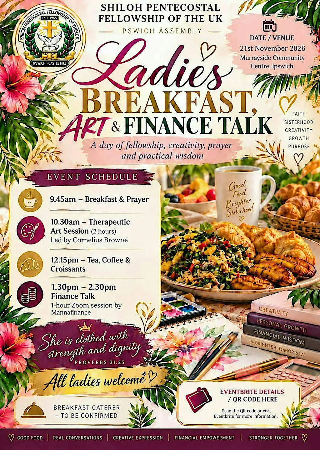 Ladies' Breakfast, Therapeutic Art & Finance Talk
