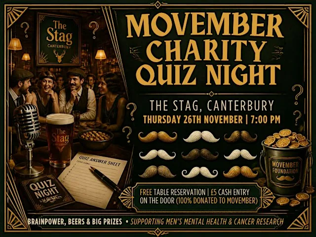 Movember Charity Quiz Night at Stag