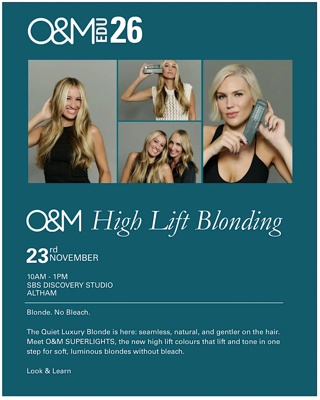 O&M No Bleach High Lift Blonding at Salon business solutions Ltd