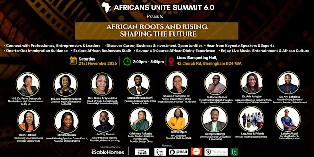 AFRICANS UNITE SUMMIT (social gathering and networking of Africans in UK) at Lions Wedding & Banqueting Hall