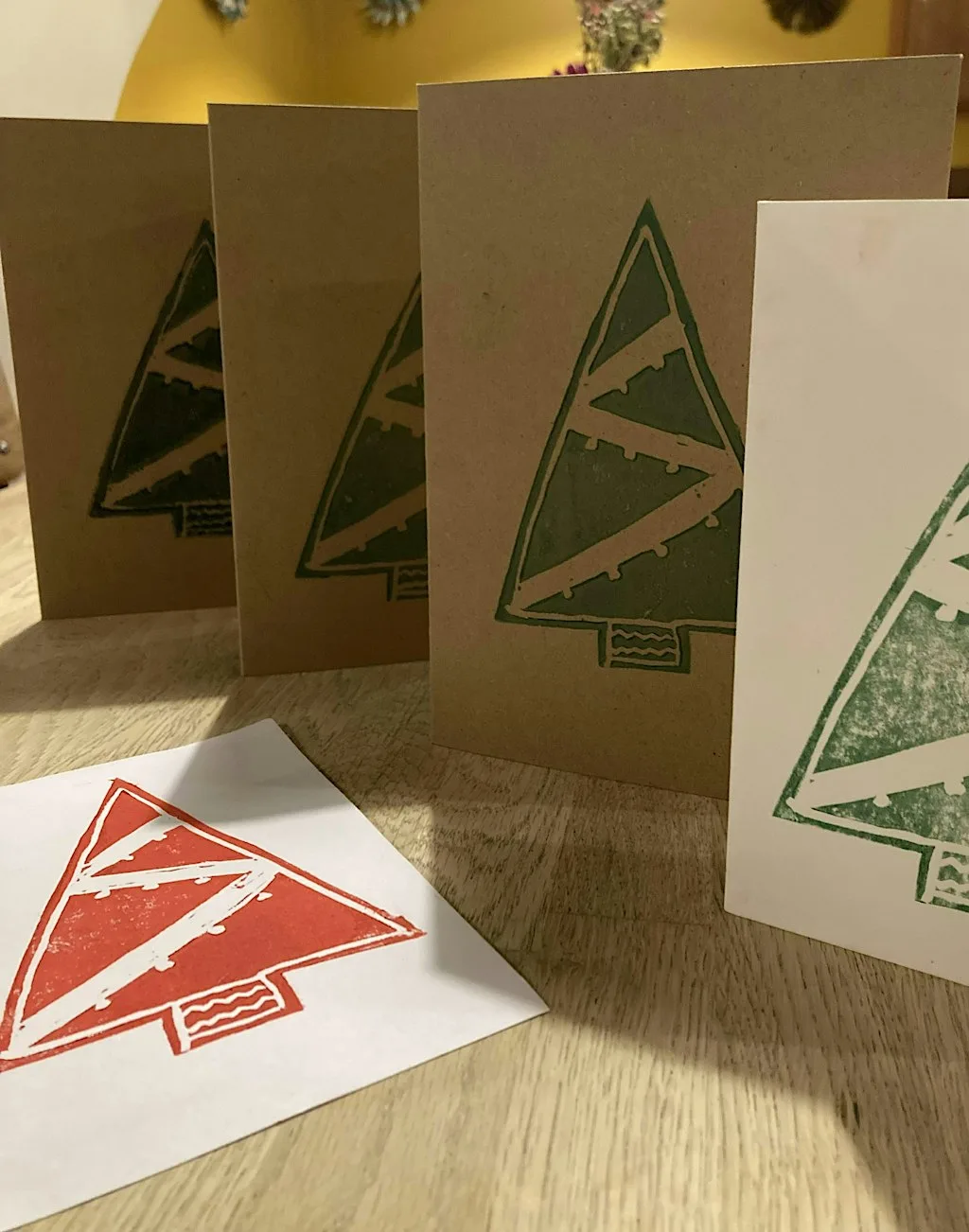 Christmas Lino Printing at Spirals at Spirals
